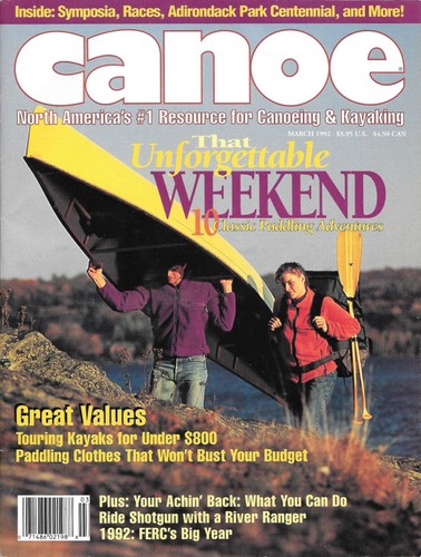 Canoe magazine march 1992 - canoe,